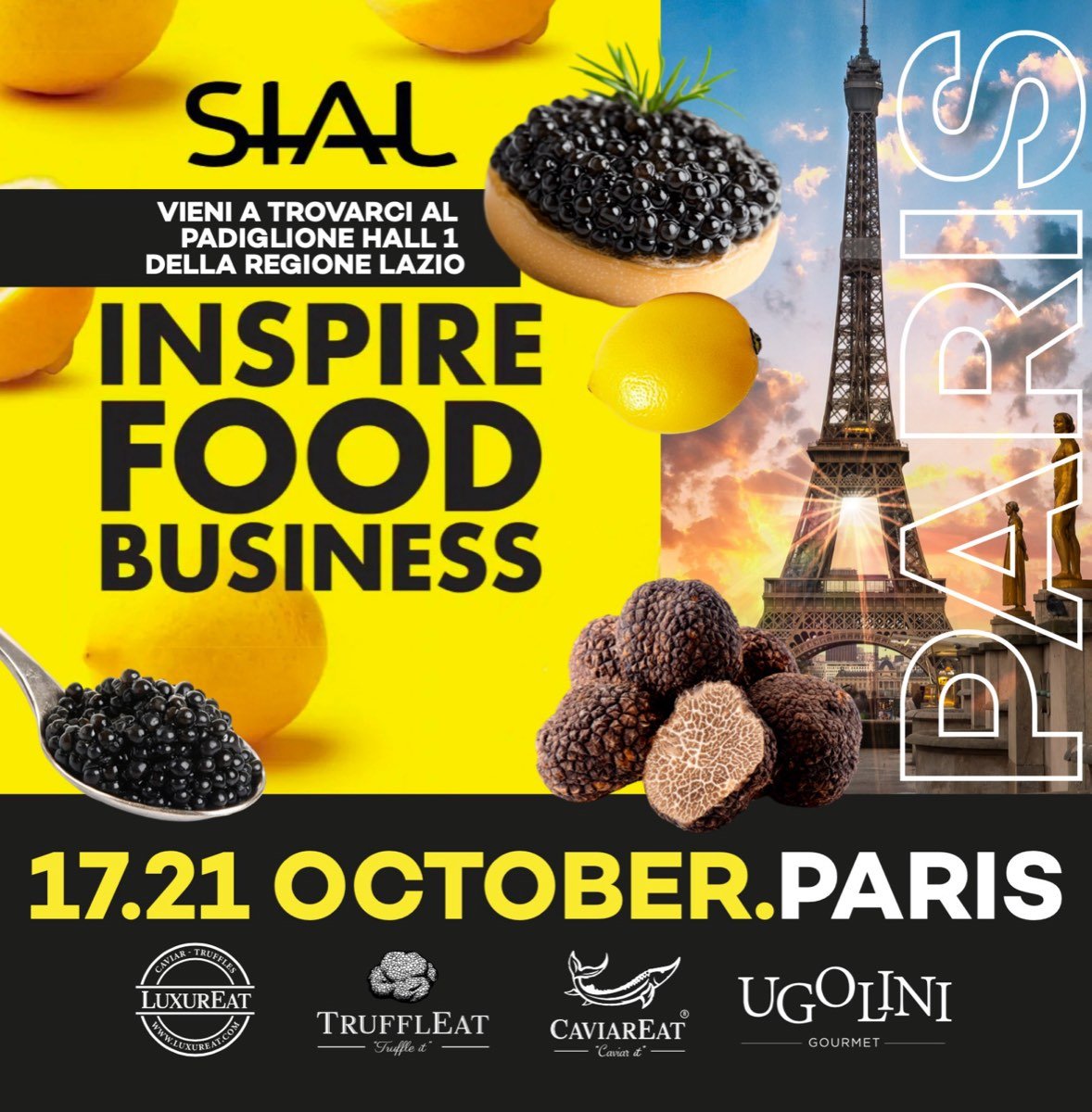 SIAL Paris 2026 con LuxurEat, Truffleat, Caviareat e Ugolini Gourmet