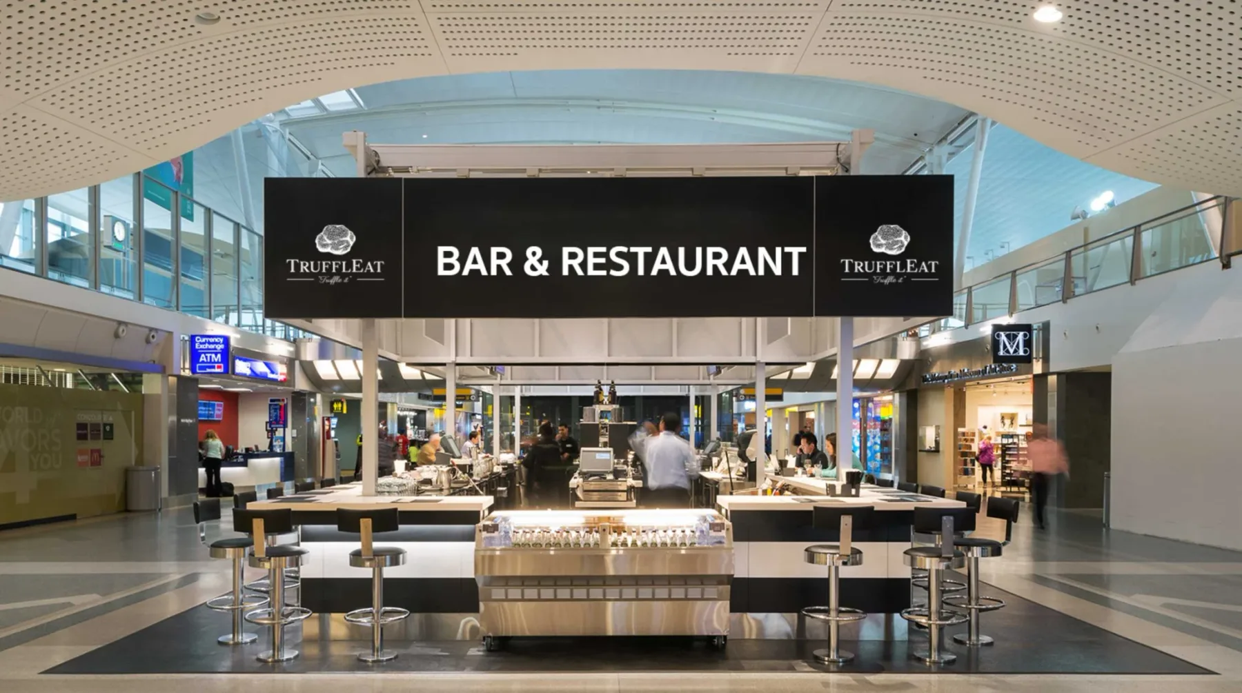 Ingresso del ristorante in aeroporto