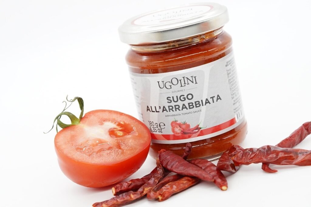 Sugo all’arrabbiata, salsa di polpa di pomodoro senza glutine 180 gr — immagine prodotto 2