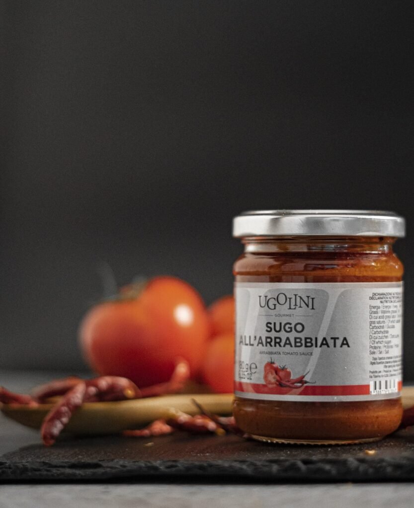 Sugo all’arrabbiata, salsa di polpa di pomodoro senza glutine 180 gr — immagine prodotto 4
