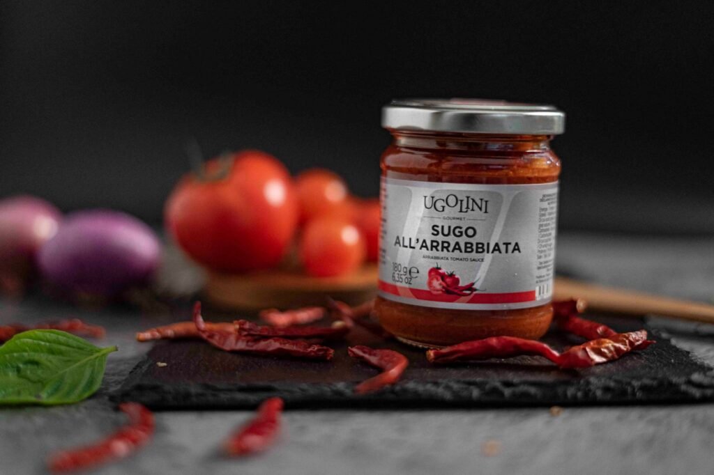 Sugo all’arrabbiata, salsa di polpa di pomodoro senza glutine 180 gr — immagine prodotto 5